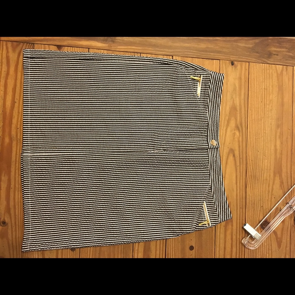 Almost new Pinstriped seersucker skirt